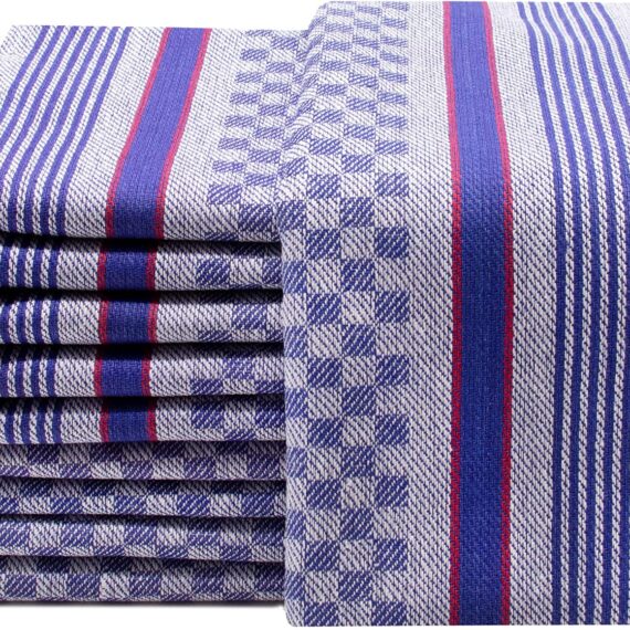 Kitchen Towel Yarn Dyed Chess Tea Towels Cleaning Cloth 6 Pcs Value Pack